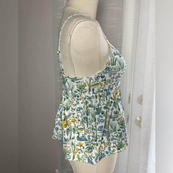 Hill House The Peri Sleep Tank Organic Cotton in Sherwood Forest Multi Small - Picture 6 of 12